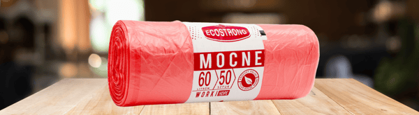 Avfallspåsar 60l röda HDPE, 50 st