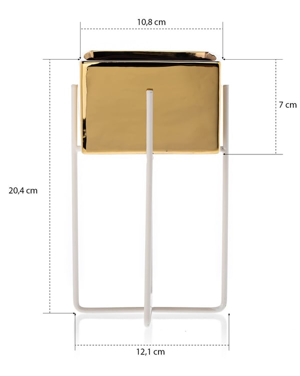 Mizu Guldhvid Urtepotte 21 cm