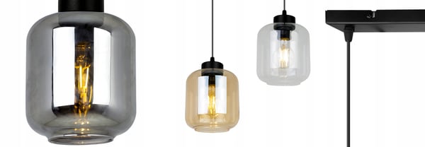 MODERNE ELEGANT HÆNGELAMPE MED GLASSKÆRM