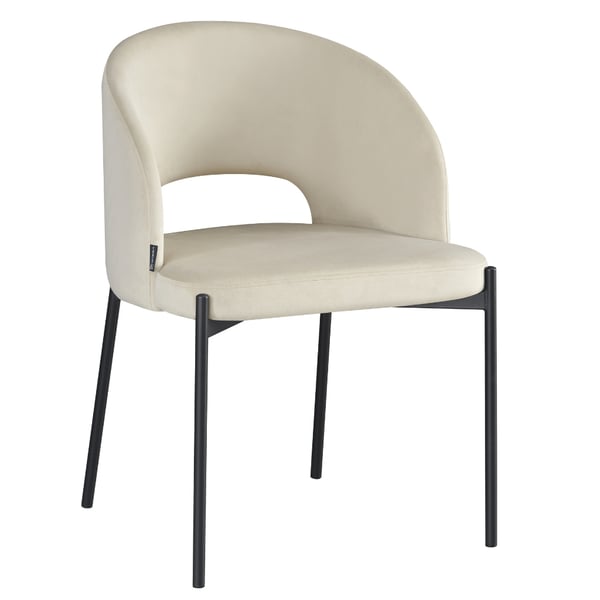 Klädd fåtölj Siena beige sammet
