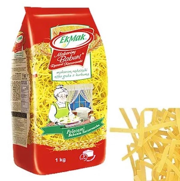 Ekologinen Makarkany-mummonpasta, paksua lankaa, 1 kg