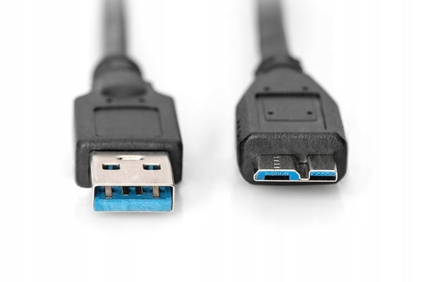DIGITUS USB 3.1 Gen.1 SuperSpeed 5Gbps -kaapeli USB Type A/microB M/M musta 1m