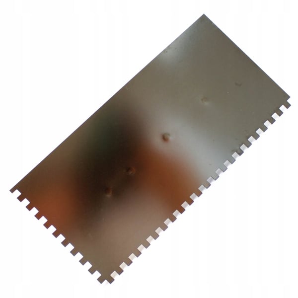 Kubala rostfritt stål spakel med tandning 130x270mm 6x6mm