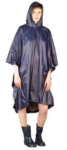 Tummansininen sadepipo/poncho - Kur Ponchog