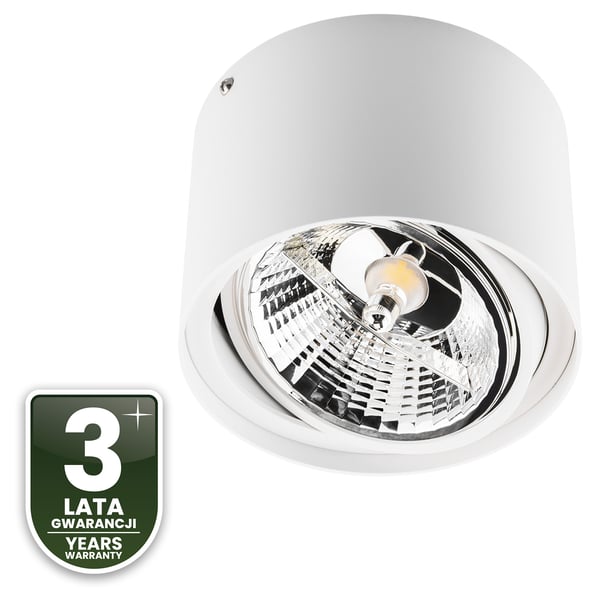 Monteringsram halogenspot rörlig GU10 AR111 rund vit 100mm TELES LUMILED