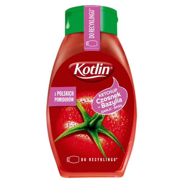 Kotlin Hvidløg-Basilikaketchup 450 g