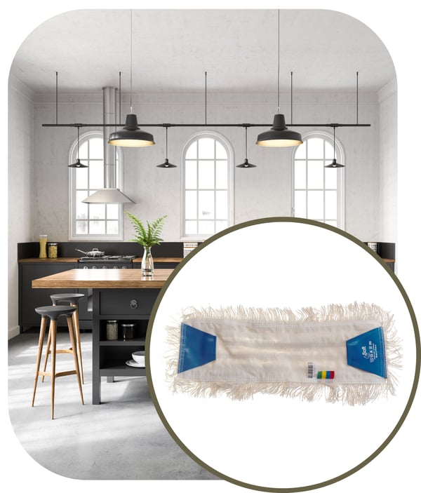 Litteä leikkuukoneen moppi 50 cm Standard (MT15)
