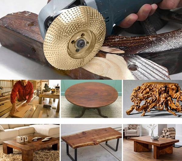 4x slipskivor träkål 100 mm 22,2 slipskär hallon