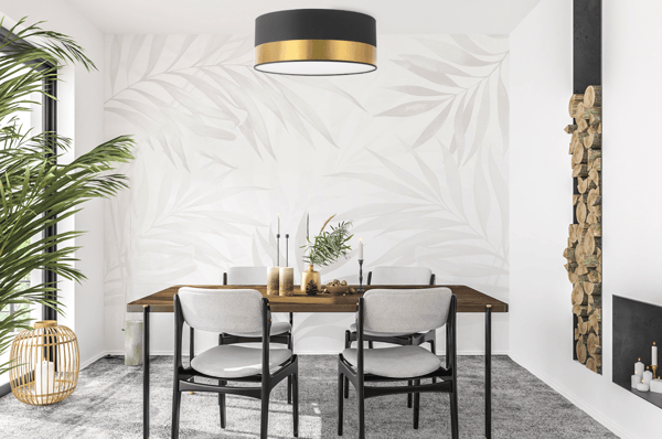 ELEGANCE PLEXI-KATTOVALAISIN MUSTA JA KULTAINEN 40 CM E27