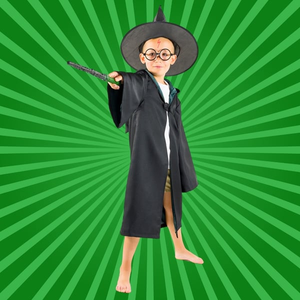 Harry Potter -asu karnevaalipallolasisauva 134-140 naamioviita Harry Potter -asu karnevaalipallolasisauva 134-140 naamioviita