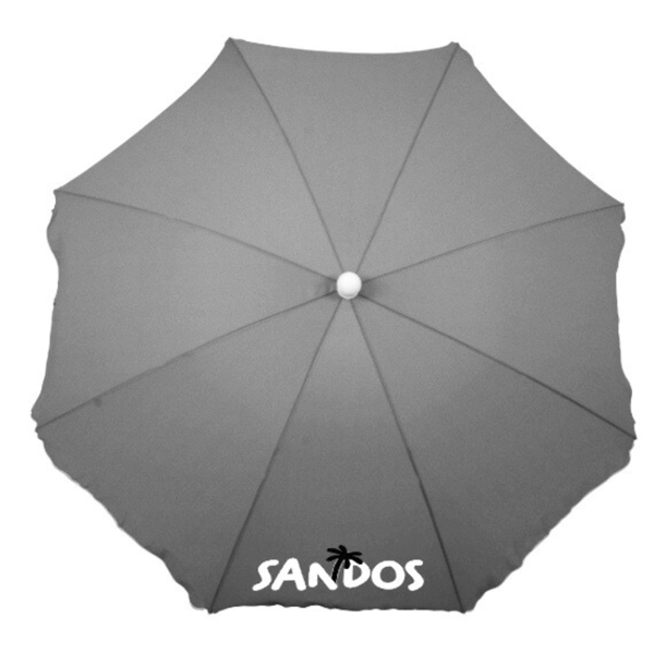 Strandparasoll med UV-filter - grå