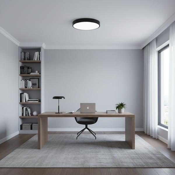 Rund LED loftlampe 40 cm neutral hvid 24w moderne Rund LED loftlampe sort 40 cm - neutral