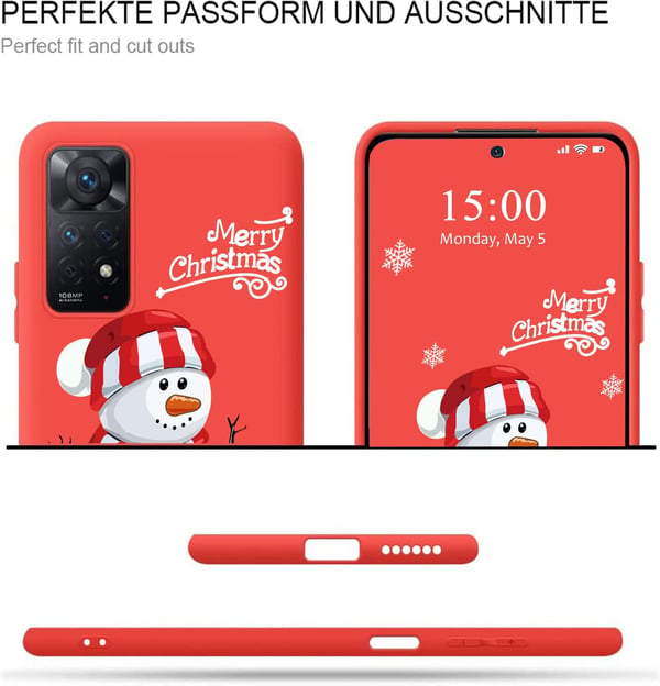 Etui til Xiaomi Mi 11 Lite 4G/5G Merry Christmas snemand rød