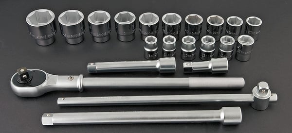 SÆT MED 3/4'' TOPPENØGLER - T N08-061