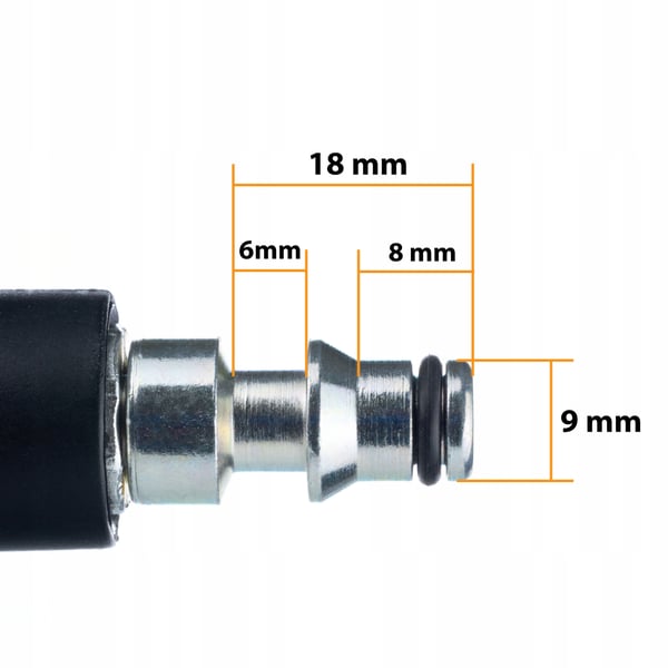Rosfix højtrykslange 10m M22-QC Lavor til højtrykstværk og adapter M22 til bajonet