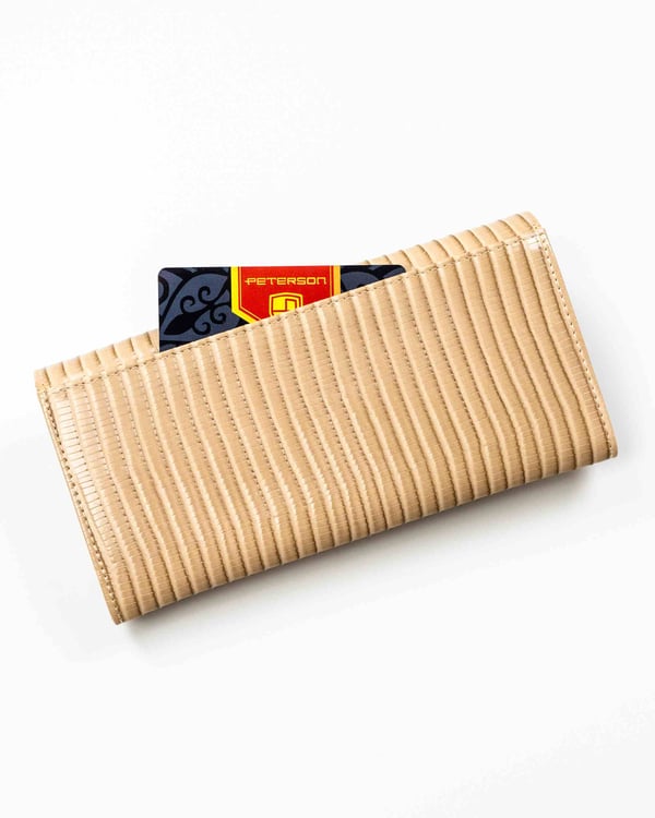 Damplånbok i läder+PU PTN PS401-CRV-2340 Khaki
