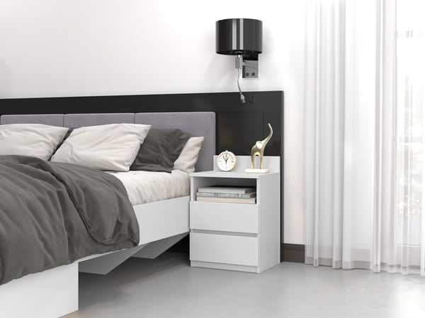 Malwa M1 nattduksbord vitt