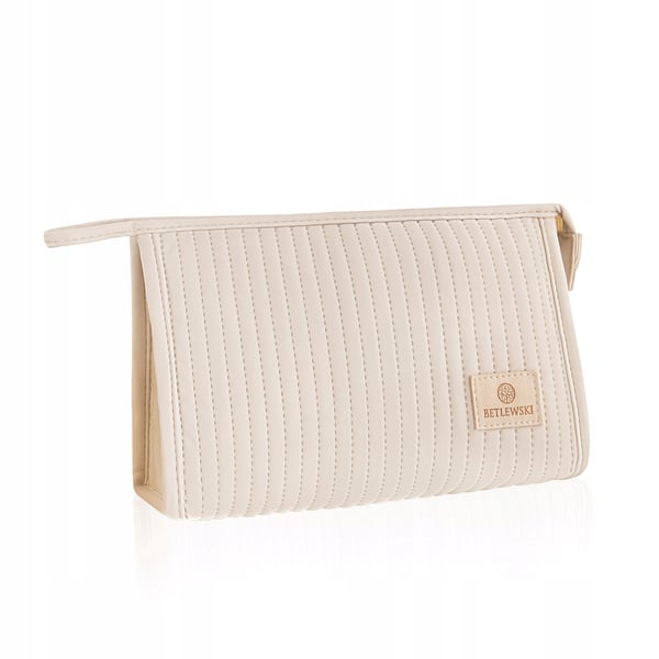 BKP-15 Stella mellanstor sminkväska beige för kvinnor