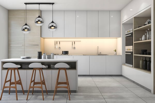 ELEGANT HÆNGELAMPE, GLASLAMPE, KROM LED