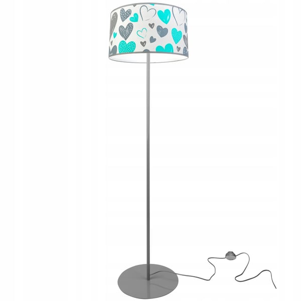 BØRNES GULVLAMPE, LAMPESKÆRM, MØNSTER, LED
