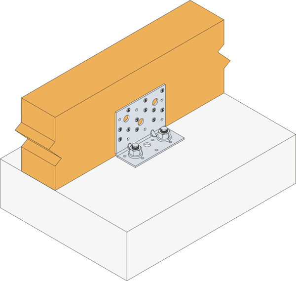 AE116 vinkelkontakt 90x48x116x3mm