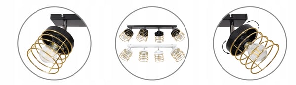LOFTSLAMPE LAMPE LAMPE BØRSTE LAMPE GULD LED