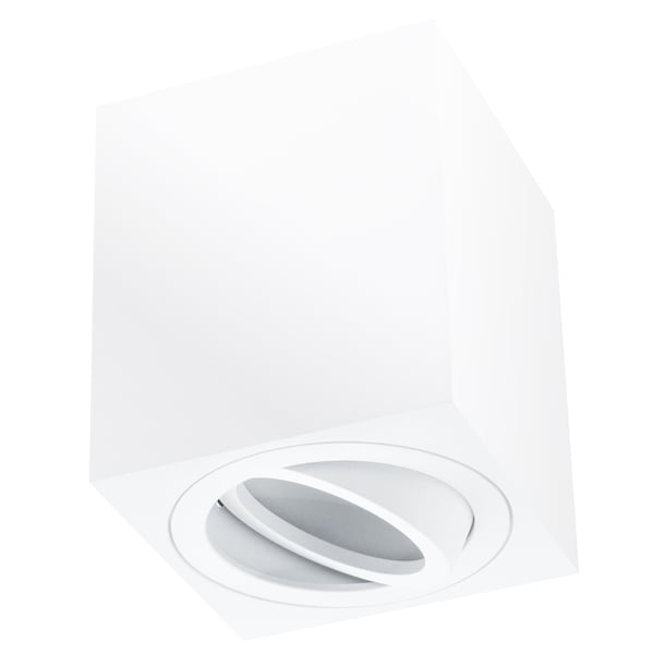 Pinta-asennettava halogeenilamppu, siirrettävä, GU10, neliönmuotoinen, valkoinen, 84 mm, AMAT-M LUMILED