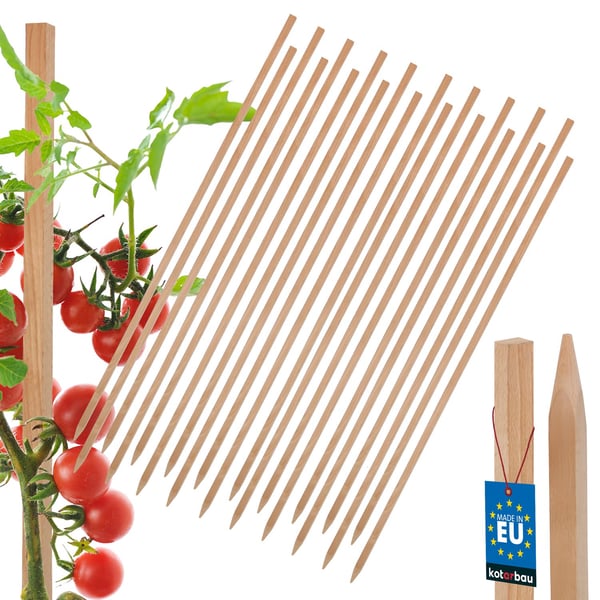 KOTARBAU® Trästöd för tomater grönsaksträdgård 100 cm set om 20