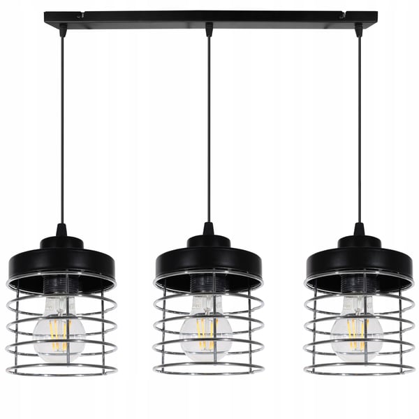LED-lofthængelampe med forkromet tråd