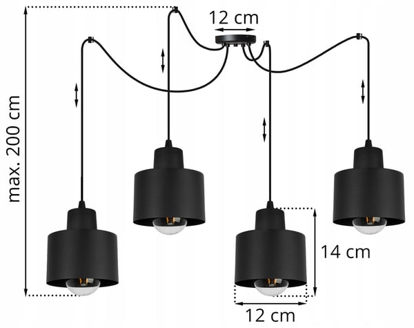 MODERNI KATTOVALAISIN MUSTA LED-VALAISIN