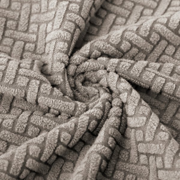 Elastinen jacquard tuolinkotelo harmaa beige