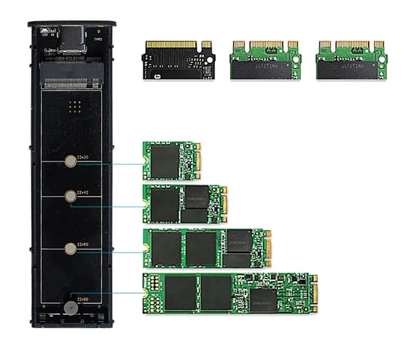 M.2 nvme pcie USB-C 3.1 -levykotelo M2-kotelo