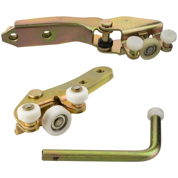 VW T4 90-04 skjutdörrsvagn ÖVERST + MITTEN + NEDERST (kort arm) 3-DELARS SET