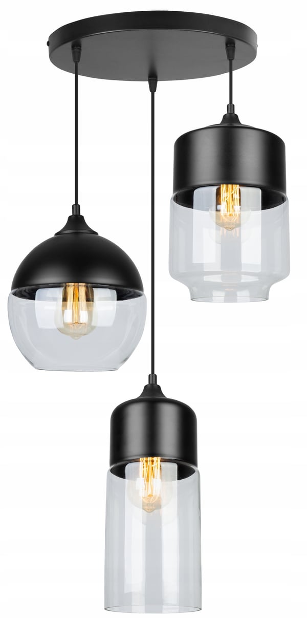 HÆNGENDE LOFTSLAMPE, GLASPLAFON, LED-LAMPE