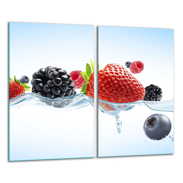 TMK ArtDeko Glas skärbräda 2x 30x52 frukt