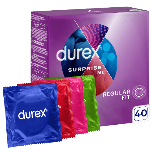 Durex 40 kpl Surprise Me -kondomisetti