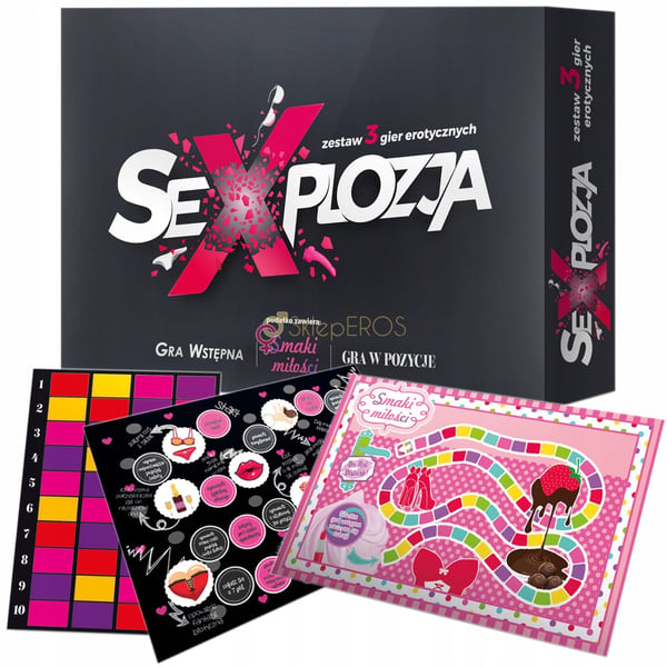 Sexplozja brætspil for voksne - sæt med 3 erotiske spil
