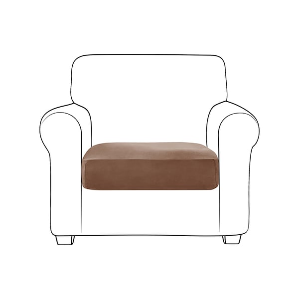 Sammet sohvanpäällinen ruskea 100-125cm