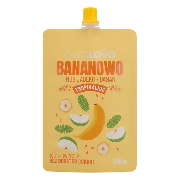 Owolovo Tropisk banan-æblemousse 200 g