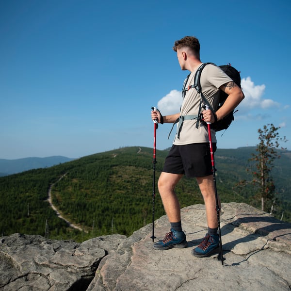Trekkingstave NILS TK8601 rød