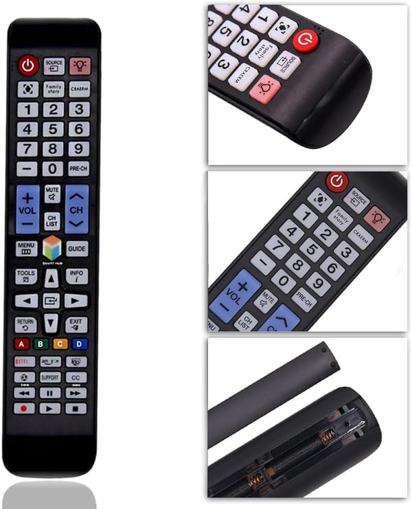 Fjärrkontroll för Smart TV LCD QLED HDTV Svart Netflix Amazon