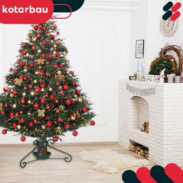 KOTARBAU® julgransställ i metall med vattenbehållare, grönt, 52 x 23 cm