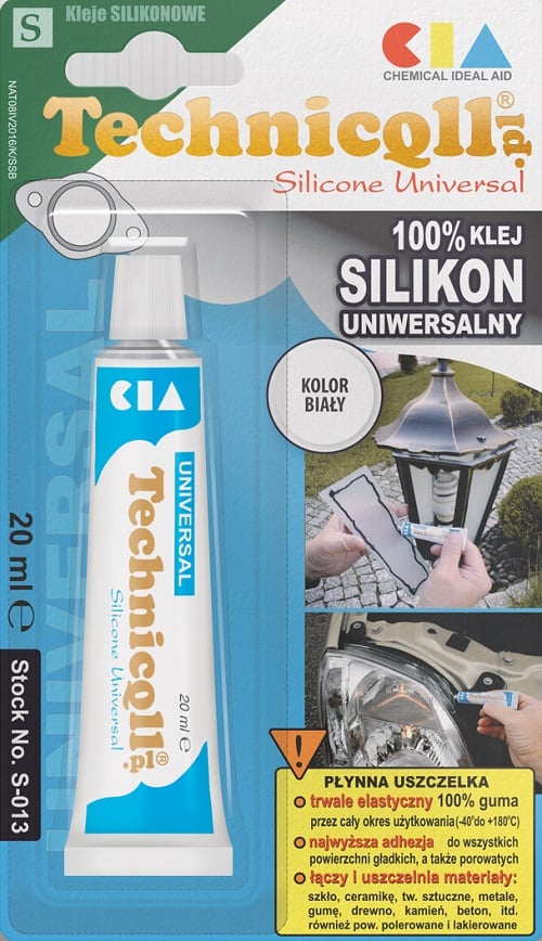 UNIVERSAL SILIKONEKLÆBEMIDDEL HVID 20ML - TQ S-013