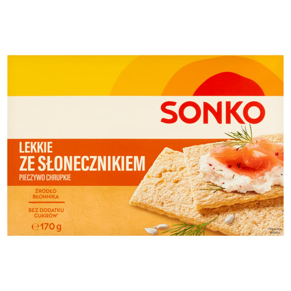 Sonko Kevyt näkkileipä auringonkukansiemenillä 170 g