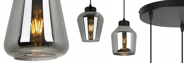 MODERNE ELEGANT HÆNGELAMPE MED GLASSKÆRM