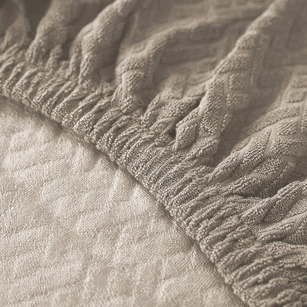 Sædebetræk 40x40cm grå BEIGE elastisk jacquard [60-Z1-SZB]