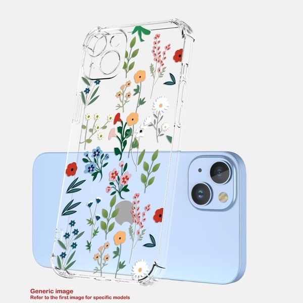 Etui til Samsung Galaxy A04, gennemsigtige farverige blomster