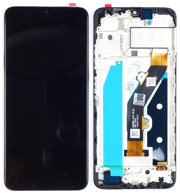 Alkuperäinen Infinix Hot 30i X669 X669C X669D LCD-näyttö + kosketusnäyttö (kunnostusvalmis) musta kehys