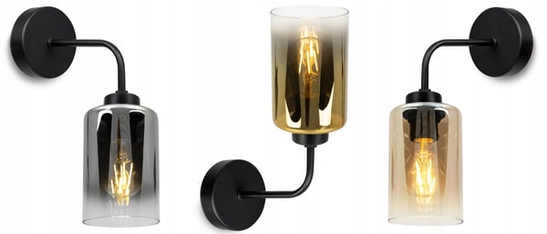 UNIK VÆGLAMPE MED ELEGANT GLASSKÆRM
