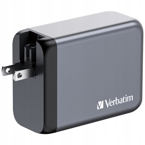 Verbatim GaN GNC-200 Vægoplader 3xUSB-C PD (2x100W+65W) 1xUSB-A QC 3.0